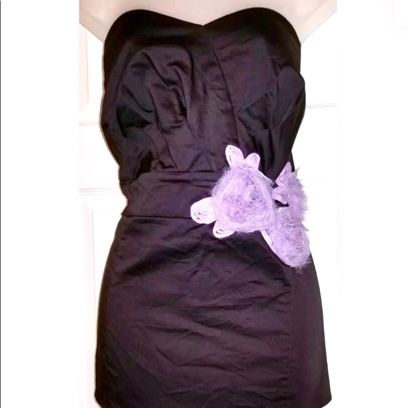 Torrid Gray Strapless Top Floral Accent Plus Sz 1 - Picture 8 of 8